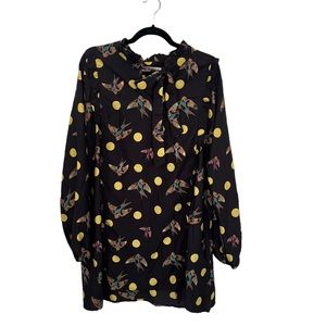 415. Wonderful new dress with a whimsical print of birds. Size 14.